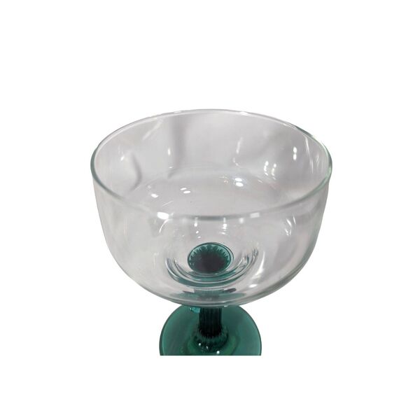 Libbey Cactus Shaped Margarita Wine Glass Drinkware Green Succulent Stem Gift - Picture 3 of 5